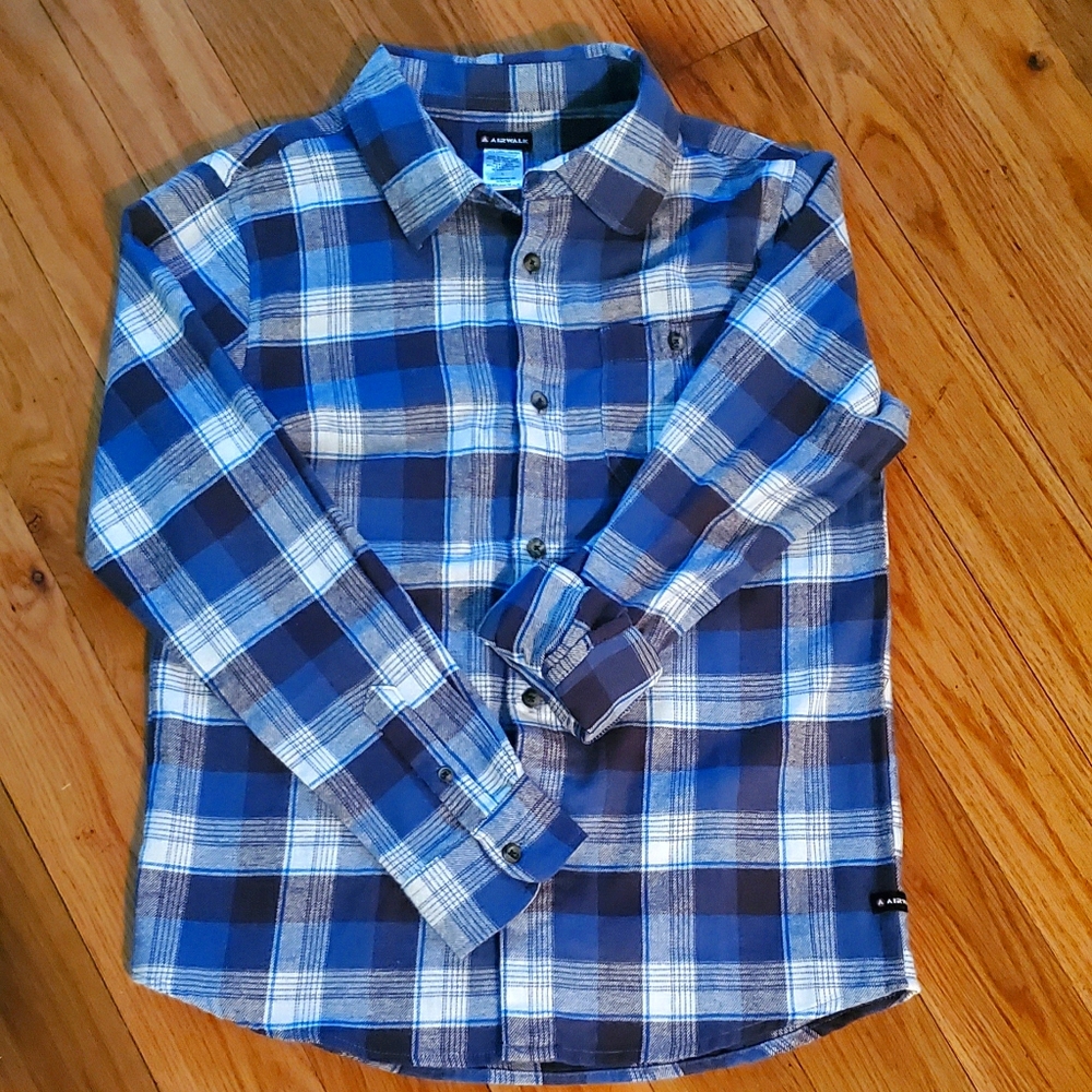 Plaid Boys Button-down Airwalk size LG